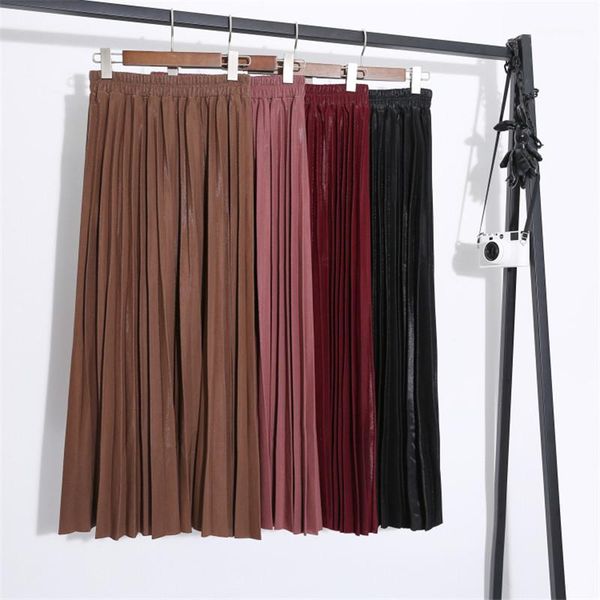 loose elastic waist pleated skirt female 2019 retro solid causal maxi skirts elegant fashion sequin women's long skirts1, Black
loose elastic waist pleated skirt female 2019 retro solid causal maxi skirts elegant fashion sequin women's long skirts1, Black