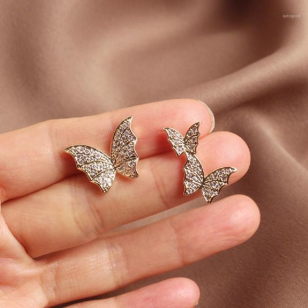 stud shiny side accessories irregular butterfly earrings for women gift simple style crystal insect earrings1, Golden;silver
stud shiny side accessories irregular butterfly earrings for women gift simple style crystal insect earrings1, Golden;silver
