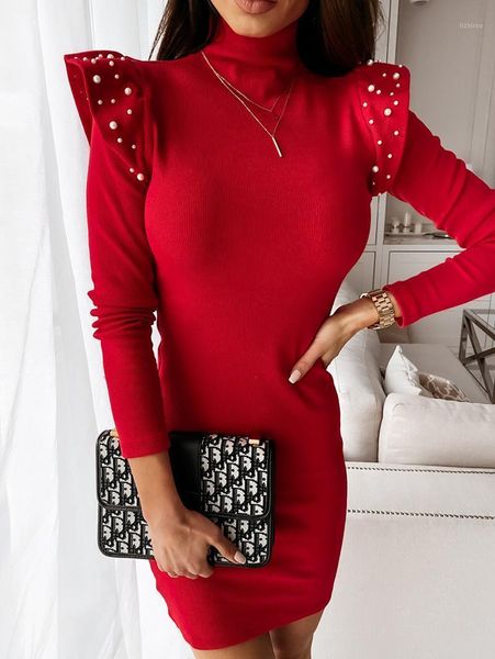 women autumn dress office lady beading sleeve turtleneck bodycon dress solid color slim fit ribbed pencil lady s-3xl1, Black;gray
women autumn dress office lady beading sleeve turtleneck bodycon dress solid color slim fit ribbed pencil lady s-3xl1, Black;gray