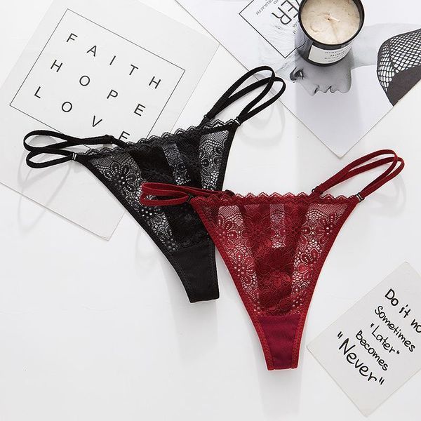 women's panties women lace t back pantie hollow out underwear low waisted adjusted thong g-string underpanty string briefs pants intima, Black;pink
women's panties women lace t back pantie hollow out underwear low waisted adjusted thong g-string underpanty string briefs pants intima, Black;pink