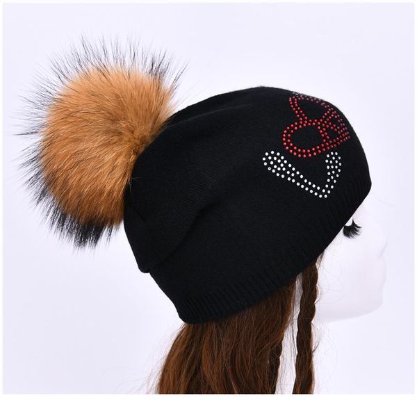 women winter hats with rhinestone real raccoon fur pom pom autumn winter women wool knitted hat female winter woo qylxio
women winter hats with rhinestone real raccoon fur pom pom autumn winter women wool knitted hat female winter woo qylxio