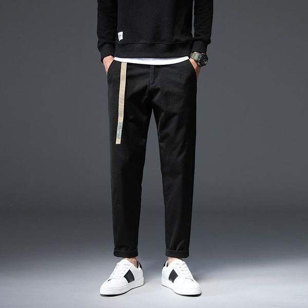 men's pants 2021 casual autumn straight style slim fit korean fashion ankle long, Black
men's pants 2021 casual autumn straight style slim fit korean fashion ankle long, Black