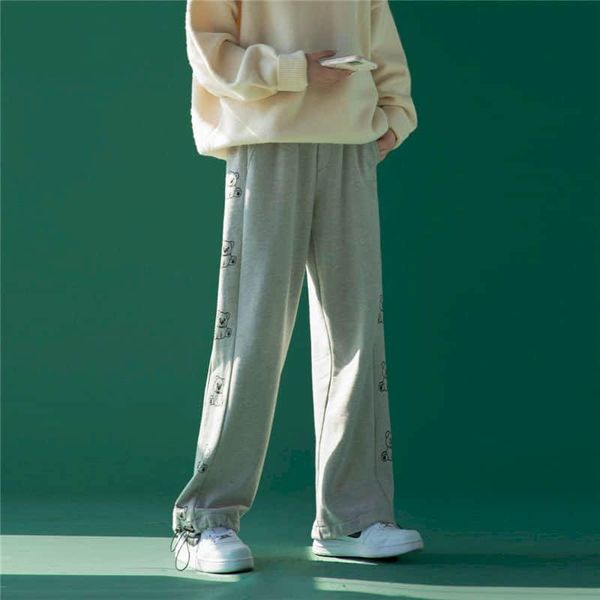 bear print sports pants men and women autumn and winter thickening leisure loose loose feet drape ins tide bf straight wide leg, Black;white
bear print sports pants men and women autumn and winter thickening leisure loose loose feet drape ins tide bf straight wide leg, Black;white