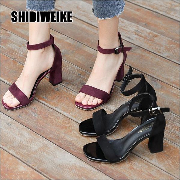 suede high heels sandals women new summer shoes woman fashion open toe riband ankle buckle square heel party shoes va680, Black
suede high heels sandals women new summer shoes woman fashion open toe riband ankle buckle square heel party shoes va680, Black