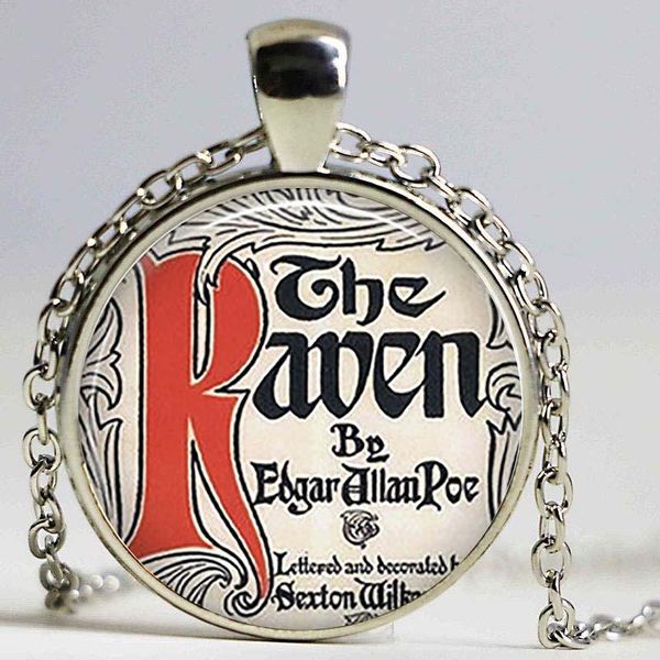 pendant necklaces the raven literary edgar allen poe necklace chain glass cabochon jewelry, Silver
pendant necklaces the raven literary edgar allen poe necklace chain glass cabochon jewelry, Silver