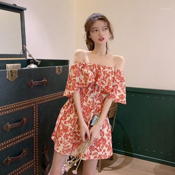 women's off-shoulder floral printed jumpsuits ruffle short sleeve casual romper sweet summer short playsuits w11, Black;white
women's off-shoulder floral printed jumpsuits ruffle short sleeve casual romper sweet summer short playsuits w11, Black;white