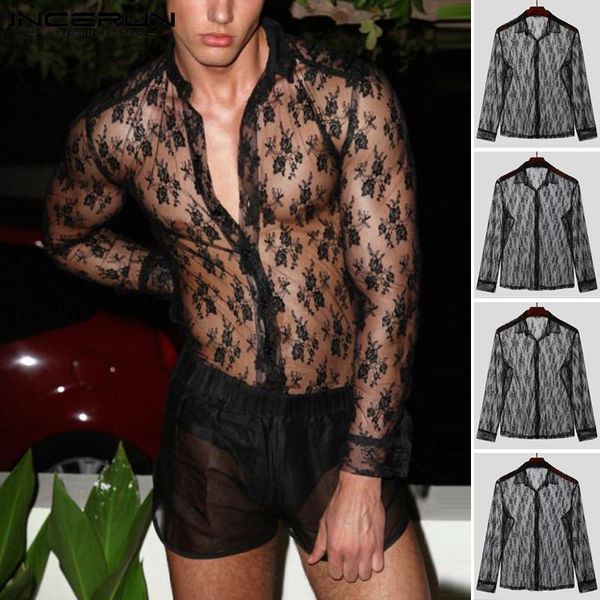 men mesh shirts long sleeve lapel neck camisa incerun 2021 fashion tansparent printed chemise man party button blusas 5xl 7, White;black
men mesh shirts long sleeve lapel neck camisa incerun 2021 fashion tansparent printed chemise man party button blusas 5xl 7, White;black