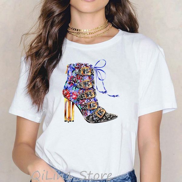 2020 vogue crystal high heels t shirt women summer fashion flower tshirt haut femme hipster cool lady white female t-shirt
2020 vogue crystal high heels t shirt women summer fashion flower tshirt haut femme hipster cool lady white female t-shirt