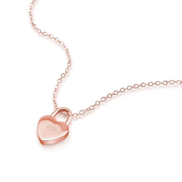 chains classic 925 sterling silver rose gold necklace heart lock pendant simple wave chain birthday present 
chains classic 925 sterling silver rose gold necklace heart lock pendant simple wave chain birthday present