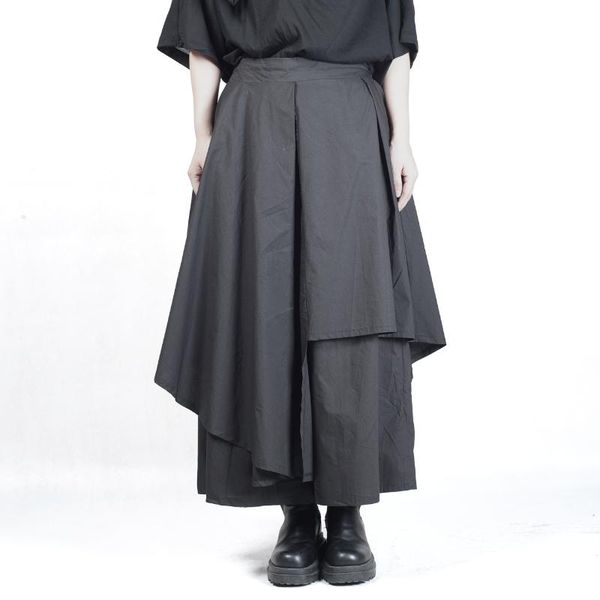 2021new men's clothing hair stylist gd fashion personality asymmetrical irregular multi-layer wide leg pants plus size costumes, Black
2021new men's clothing hair stylist gd fashion personality asymmetrical irregular multi-layer wide leg pants plus size costumes, Black