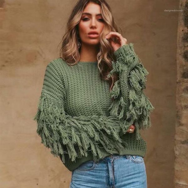 женщины кисточкой с длинным рукавом свитер весна осень crew neck свободный свитер дамы сплошной цвет одежды, White;black
женщины кисточкой с длинным рукавом свитер весна осень crew neck свободный свитер дамы сплошной цвет одежды, White;black