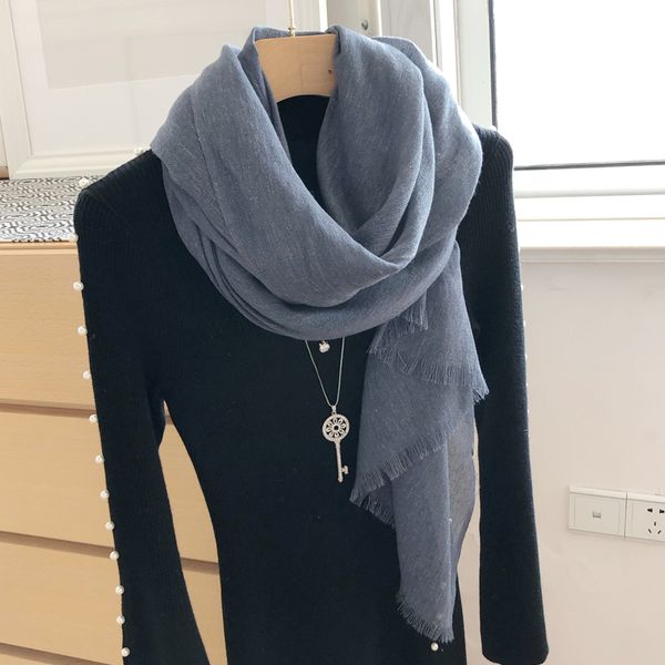 простой сплошной цвет хлопка женщин зимой, универсальный весной и осенью, тонкий льняной шелковый шарф платок, большой для обоих, Blue;gray
простой сплошной цвет хлопка женщин зимой, универсальный весной и осенью, тонкий льняной шелковый шарф платок, большой для обоих, Blue;gray