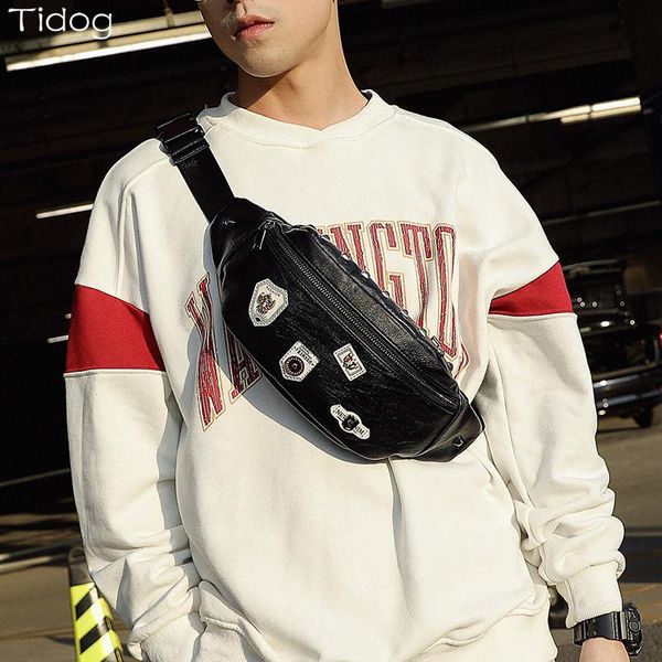tidog new style crossbody bag personalized badge chest bag