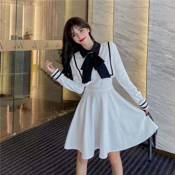 2021 new sweet ladies'short autumn bow knot beautiful sea style waist fashion dress long sleeves 0q6z, Black;gray
2021 new sweet ladies'short autumn bow knot beautiful sea style waist fashion dress long sleeves 0q6z, Black;gray