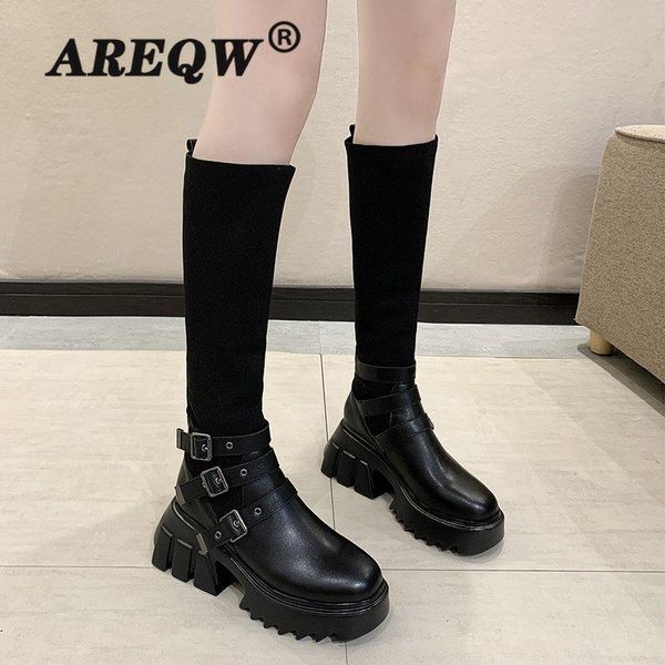 boots areqw thigh high brown women vintage leather square heel zipper knee height buckle boot keep warm round toe shoes, Black
boots areqw thigh high brown women vintage leather square heel zipper knee height buckle boot keep warm round toe shoes, Black
