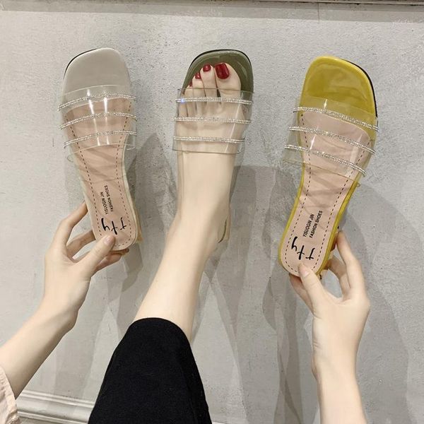 candy colors crystal low heel slippers women transparent open toe slides summer shoes outdoor metal heel sandals women 20201, Black
candy colors crystal low heel slippers women transparent open toe slides summer shoes outdoor metal heel sandals women 20201, Black