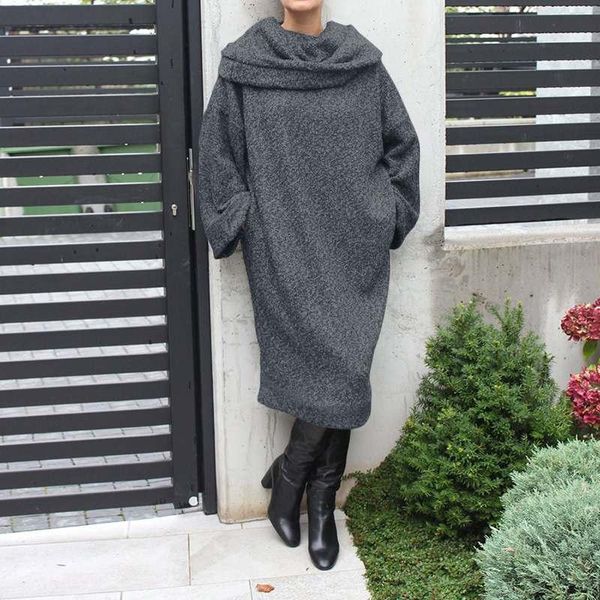 vonda women dress 2020 autumn long sleeve solid turtleneck sweater dresses elegant bohemian vestidos mid-calf length sundress, Black;gray
vonda women dress 2020 autumn long sleeve solid turtleneck sweater dresses elegant bohemian vestidos mid-calf length sundress, Black;gray