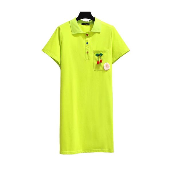 women's sport shirt dress summer casual solid color cherry embroidery short sleeve turn-down collar green loose clothing, Black;gray
women's sport shirt dress summer casual solid color cherry embroidery short sleeve turn-down collar green loose clothing, Black;gray