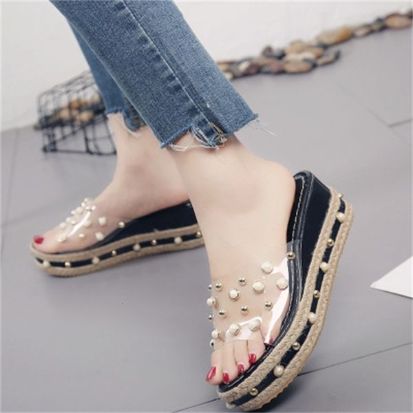 2021 new women wees fashion summer pearl crystal outdoor shoes elegant transparent platform wee ladies plus size slippers 75zc, Black
2021 new women wees fashion summer pearl crystal outdoor shoes elegant transparent platform wee ladies plus size slippers 75zc, Black