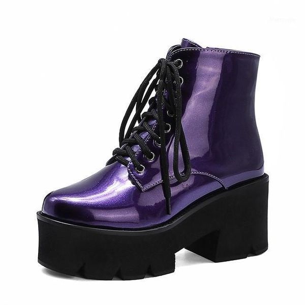 boots rasmeup style platform heel womens ankle chunky motorcycle for women patent leather purple yellow shoes big size1, Black
boots rasmeup style platform heel womens ankle chunky motorcycle for women patent leather purple yellow shoes big size1, Black