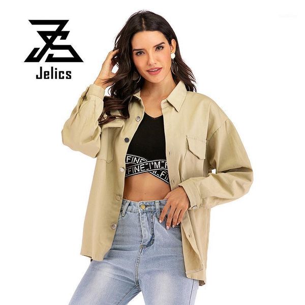 women's jackets jelics khaki spring autumn streetwear casual basic jacket coat women clothes turn-down collar slim back letter embroide, Black;brown
women's jackets jelics khaki spring autumn streetwear casual basic jacket coat women clothes turn-down collar slim back letter embroide, Black;brown