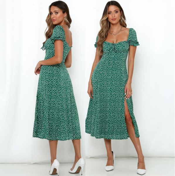 french long skirt dress summer 2020 new women's dress printed short sleeve mid long skirt pvdp1, Black;gray
french long skirt dress summer 2020 new women's dress printed short sleeve mid long skirt pvdp1, Black;gray