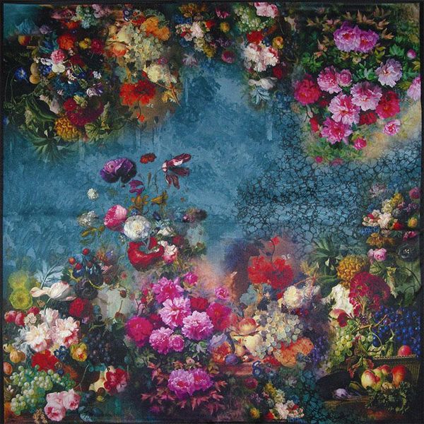 shawls 100% pure silk scarf women flower handkerchief hair bandana 2021 floral neck foulard square head, Blue;gray
shawls 100% pure silk scarf women flower handkerchief hair bandana 2021 floral neck foulard square head, Blue;gray