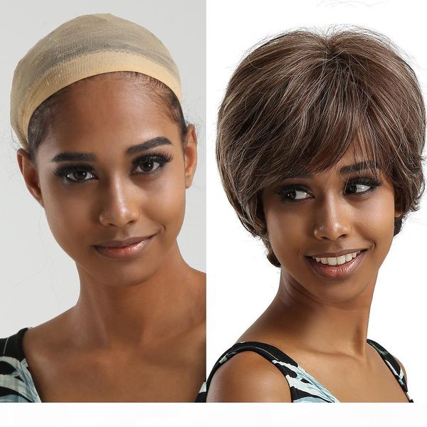 qualityshort wavy brown grey mixed synthetic hair wigs for women daily wigs with bangs ladies heat resistant natural hair wig, Black
qualityshort wavy brown grey mixed synthetic hair wigs for women daily wigs with bangs ladies heat resistant natural hair wig, Black
