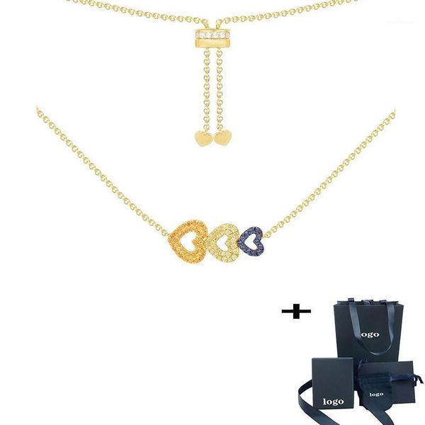 adjustable zircon necklace fashion multicolor jewelry gold color heart pendant 3 models new arrival in august1, Silver
adjustable zircon necklace fashion multicolor jewelry gold color heart pendant 3 models new arrival in august1, Silver