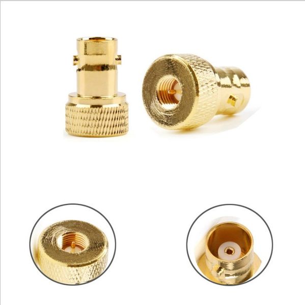 coaxial rf connector q9 bnc female head to sma male internal thread inner needle with disk gold plated
coaxial rf connector q9 bnc female head to sma male internal thread inner needle with disk gold plated