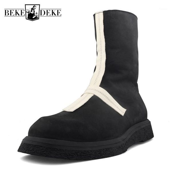 british style boots men 100% real leather black platform sneakers vintage gothic winter high-ankle shoes 39-441
british style boots men 100% real leather black platform sneakers vintage gothic winter high-ankle shoes 39-441