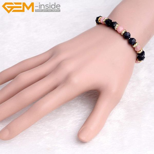 faceted blue sandstone & faceted opal amazonite gem stone bead elastic bracelet popular for jewelry making, Black
faceted blue sandstone & faceted opal amazonite gem stone bead elastic bracelet popular for jewelry making, Black