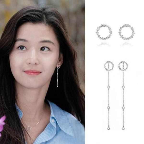 dangle & chandelier mengjiqiao 2021 korean trendy micro inlay zircon circle ear line long earrings for women elegant tassel pendientes oorbe, Silver
dangle & chandelier mengjiqiao 2021 korean trendy micro inlay zircon circle ear line long earrings for women elegant tassel pendientes oorbe, Silver