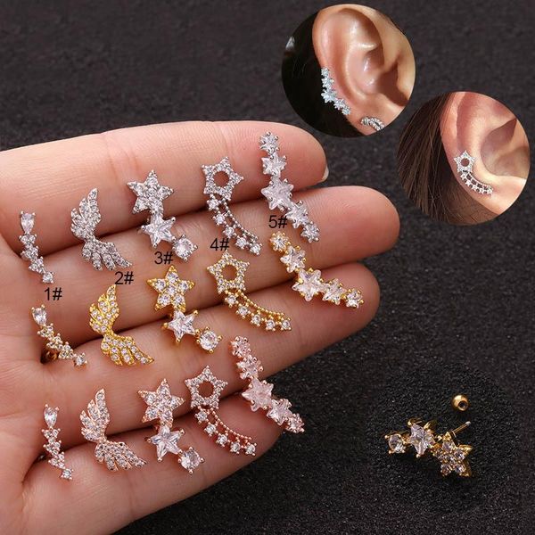 bohemia fashion creative jewelry pentagram zircon screw thin rod earrings for women feature namour charm gift all seasons, Golden;silver
bohemia fashion creative jewelry pentagram zircon screw thin rod earrings for women feature namour charm gift all seasons, Golden;silver