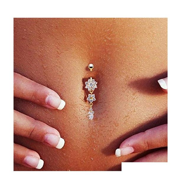 dangle bars belly button rings belly piercing cz crystal flower body jewelry navel piercing rings udsu4, Silver
dangle bars belly button rings belly piercing cz crystal flower body jewelry navel piercing rings udsu4, Silver