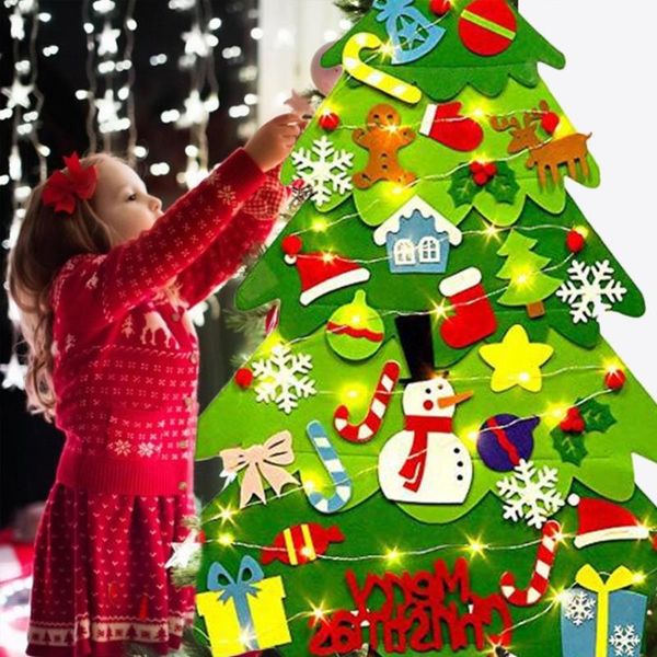 christmas decorations diy felt tree with led light year's wall hanging ornaments artificial kids toys decor for home
christmas decorations diy felt tree with led light year's wall hanging ornaments artificial kids toys decor for home