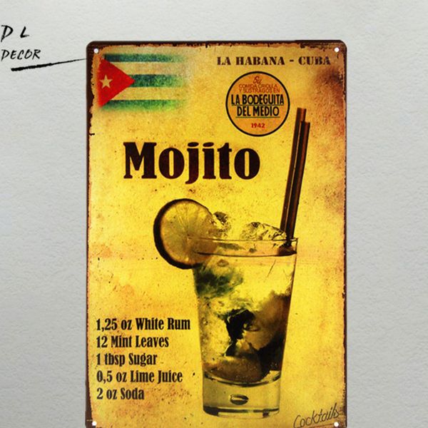 dl-mojito cocktail metal poster retro man cave pub home craft decor vintage wall art sign
dl-mojito cocktail metal poster retro man cave pub home craft decor vintage wall art sign