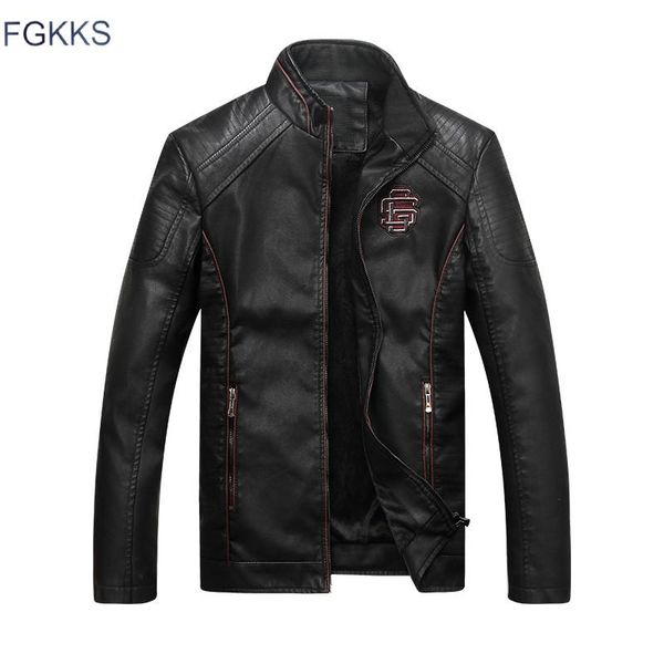 fgkks brand new leather jackets men jaqueta de couro masculina avirex leather jacket inverno couro mens stand collar jacket, Black
fgkks brand new leather jackets men jaqueta de couro masculina avirex leather jacket inverno couro mens stand collar jacket, Black