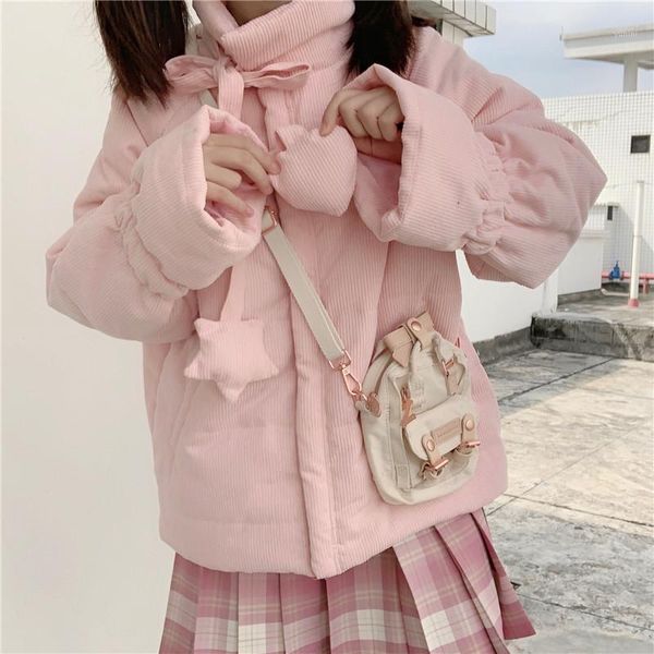 winter sweet college style loose standing collar outer wear lovely tied thicken kawaii warm cotton-padded clothes femal jacket1, Black
winter sweet college style loose standing collar outer wear lovely tied thicken kawaii warm cotton-padded clothes femal jacket1, Black