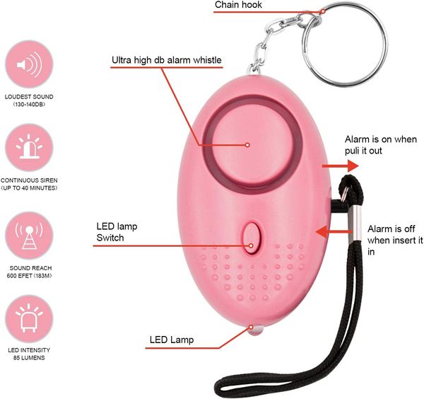 140db personal safety alarm key chain with led light emergency safety alarm is suitable for the elderly women and children3828705
140db personal safety alarm key chain with led light emergency safety alarm is suitable for the elderly women and children3828705