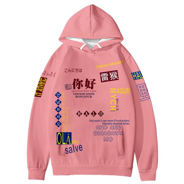 world greeting sweatshirt streetwear trend creative print hoodie men women harajuku casual pullovers hooded tracksuit, Black
world greeting sweatshirt streetwear trend creative print hoodie men women harajuku casual pullovers hooded tracksuit, Black
