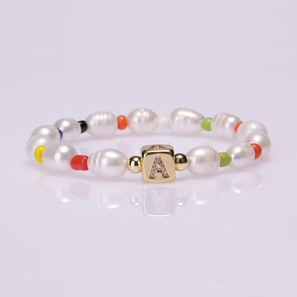 letter charm natural freshwater pearl copper micro-inlaid zircon bracelet 26 pendant alphabets cz strand couple jewelry gift, Golden;silver
letter charm natural freshwater pearl copper micro-inlaid zircon bracelet 26 pendant alphabets cz strand couple jewelry gift, Golden;silver