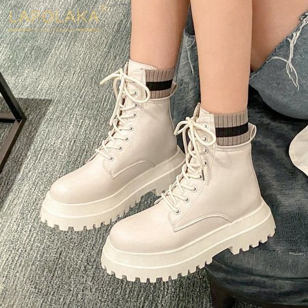 lapolaka 2020 new fashion motorcycle boots woman shoes platform ins dropship lace up comfortable autumn winter boots ladies, Black
lapolaka 2020 new fashion motorcycle boots woman shoes platform ins dropship lace up comfortable autumn winter boots ladies, Black