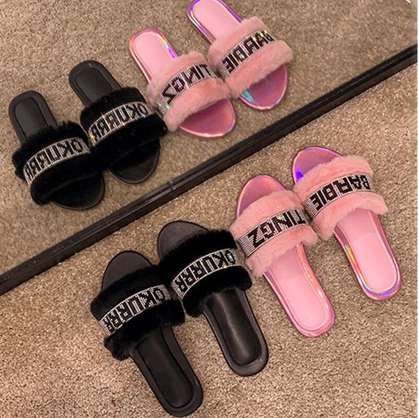 women slippers pink shiny rhinestone fluffy indoor slides woman spring comfort flat slippers women casual plush outdoor sandals, Black
women slippers pink shiny rhinestone fluffy indoor slides woman spring comfort flat slippers women casual plush outdoor sandals, Black