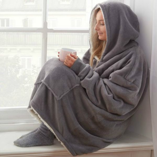 winter hoodie women hooded blanket sweatshirt fleece plush hoodie warm coral fleece tv blanket with sleeve woman winter clothes, Black
winter hoodie women hooded blanket sweatshirt fleece plush hoodie warm coral fleece tv blanket with sleeve woman winter clothes, Black
