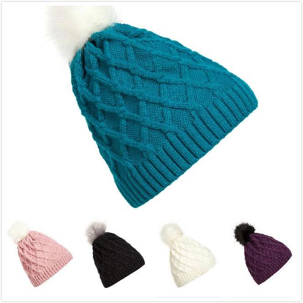 beanie/skull caps autumn and winter ladies hats diamond interwoven mesh wool ball knitted hat outdoor woolen for women, Blue;gray
beanie/skull caps autumn and winter ladies hats diamond interwoven mesh wool ball knitted hat outdoor woolen for women, Blue;gray