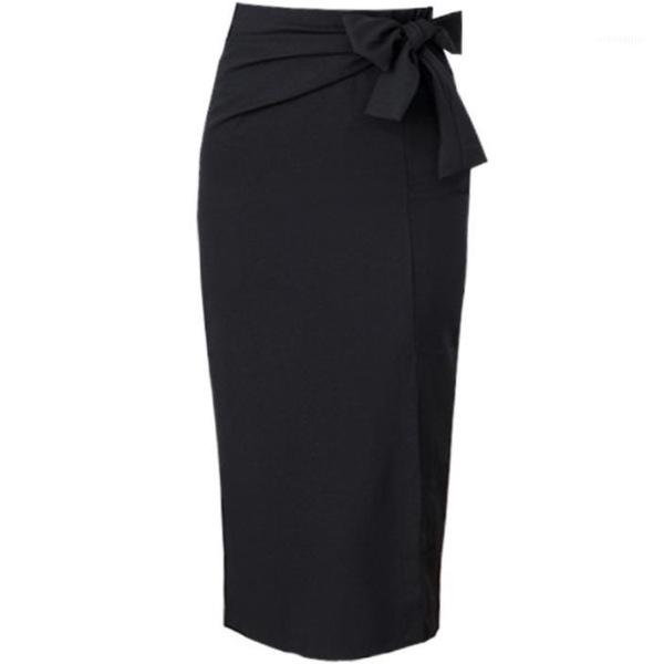 spring summer new bow package hip skirt women high waist office lady split knee length skirt1, Black
spring summer new bow package hip skirt women high waist office lady split knee length skirt1, Black