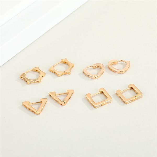 hoop & huggie metal zircon punk heart triangle earrings for womens gift jewelry irregular hexagon square geometric small circle, Golden;silver
hoop & huggie metal zircon punk heart triangle earrings for womens gift jewelry irregular hexagon square geometric small circle, Golden;silver