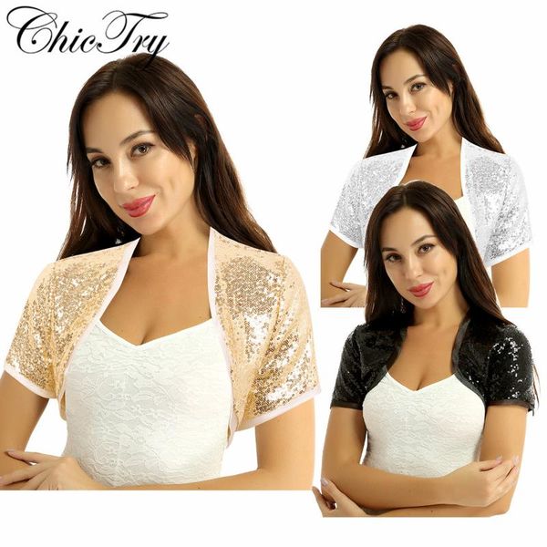 fashion women ladies female shiny sequins short sleeves open front crop wedding bridal bridesmaid bolero shrug jacket, Black;brown
fashion women ladies female shiny sequins short sleeves open front crop wedding bridal bridesmaid bolero shrug jacket, Black;brown