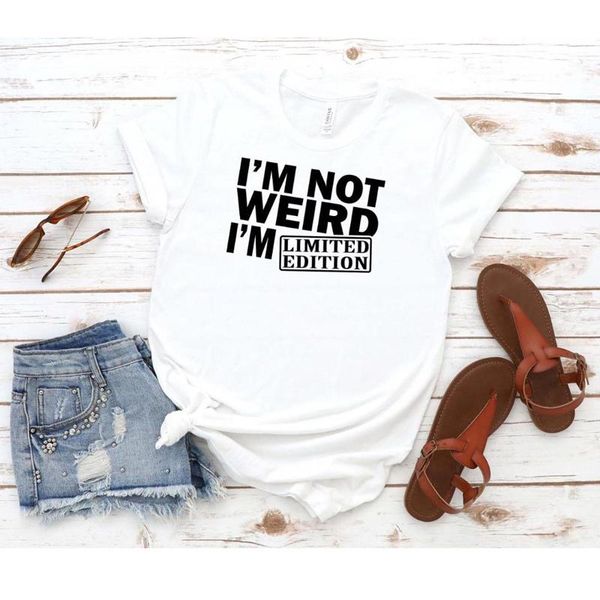 2020 new tshirt i' not weird i' limited edition print women tshirt cotton casual funny t shirt gift 90s lady yong girl bbygxy lg, White
2020 new tshirt i' not weird i' limited edition print women tshirt cotton casual funny t shirt gift 90s lady yong girl bbygxy lg, White